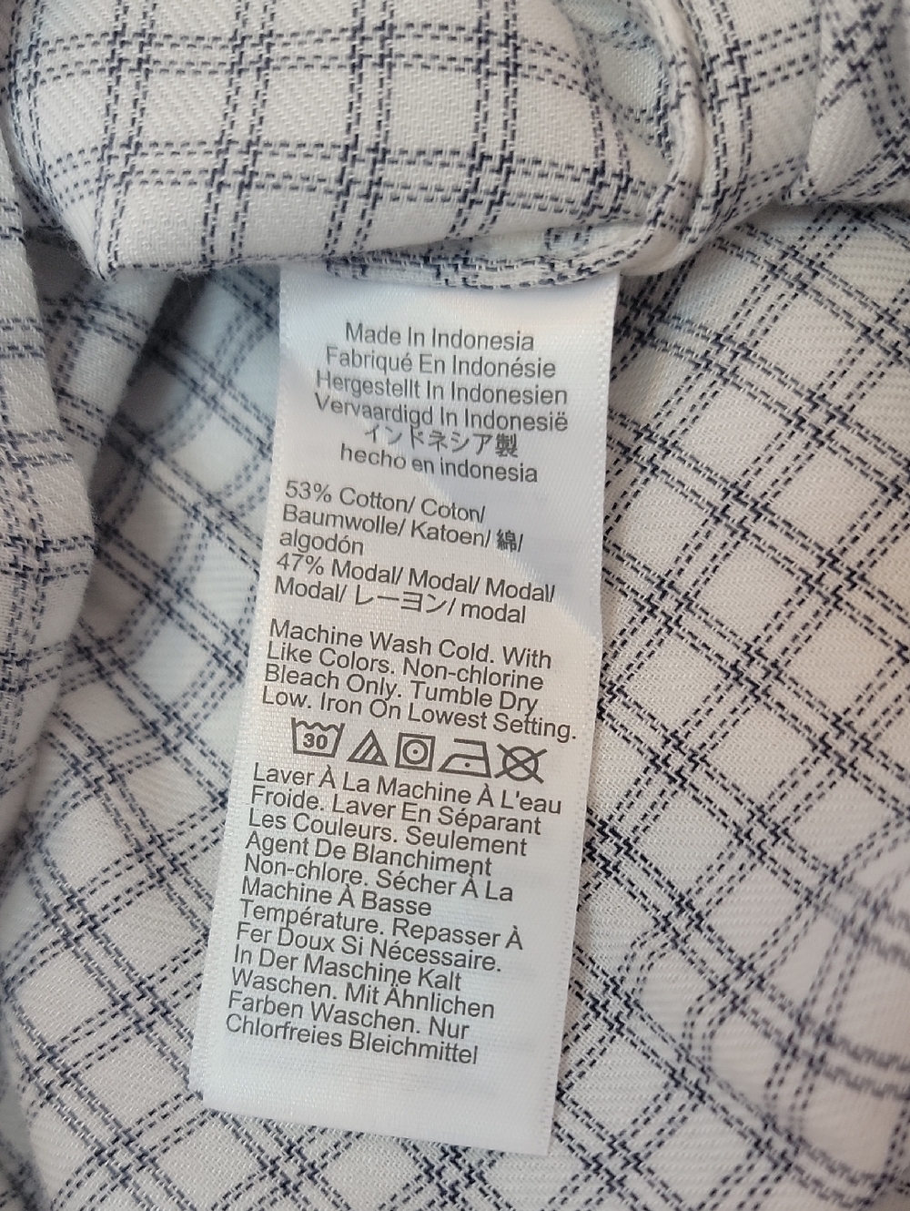 NWT Madewell Bell Sleeve Button Down Shirt with Blue Windowpane Grid. Small - Picture 6 of 9